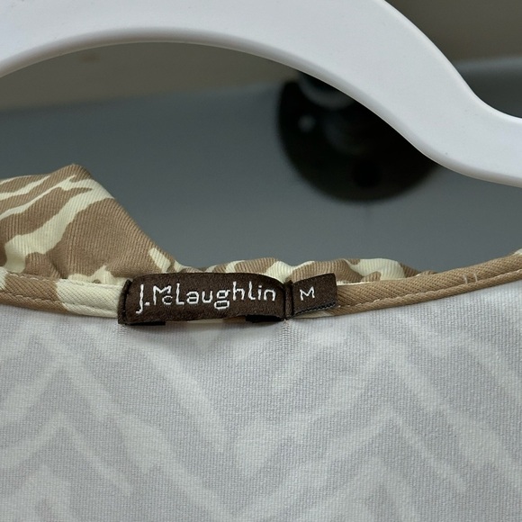 J.McLaughlin Catalina Cloth Ruffle Top (Animal Print) - Size M - Picture 4 of 6